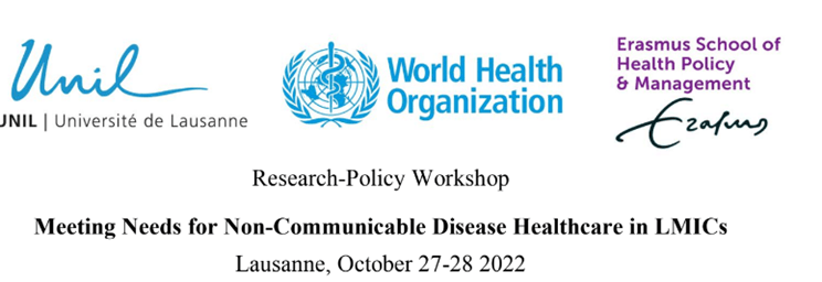 r4d UNIL, Erasmus, WHO joint research-policy workshop hosted by our new center, the&nbsp;LCHE